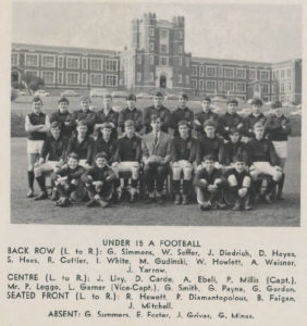 Michael Gudinski pictured in the MHS Footy Team